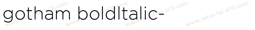 gotham boldltalic字体转换